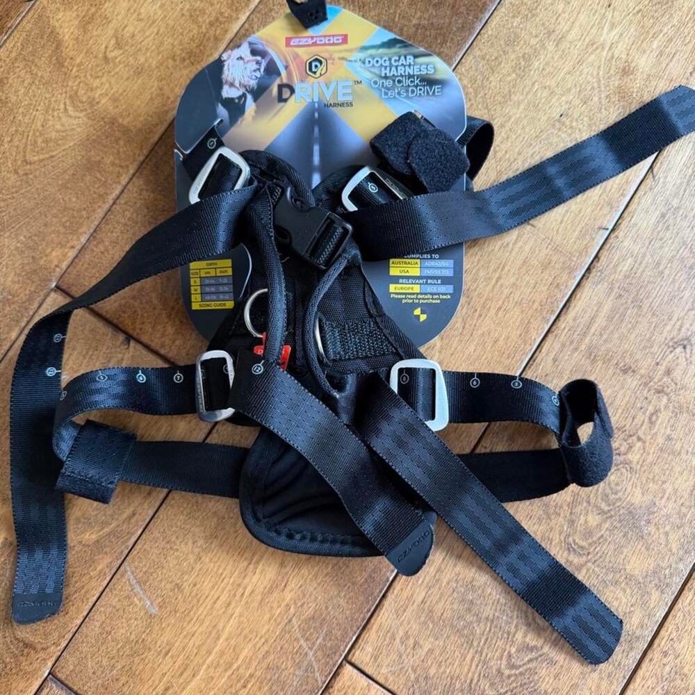 Ezdog Drive Black Harness Dog Car Seatbelt Small